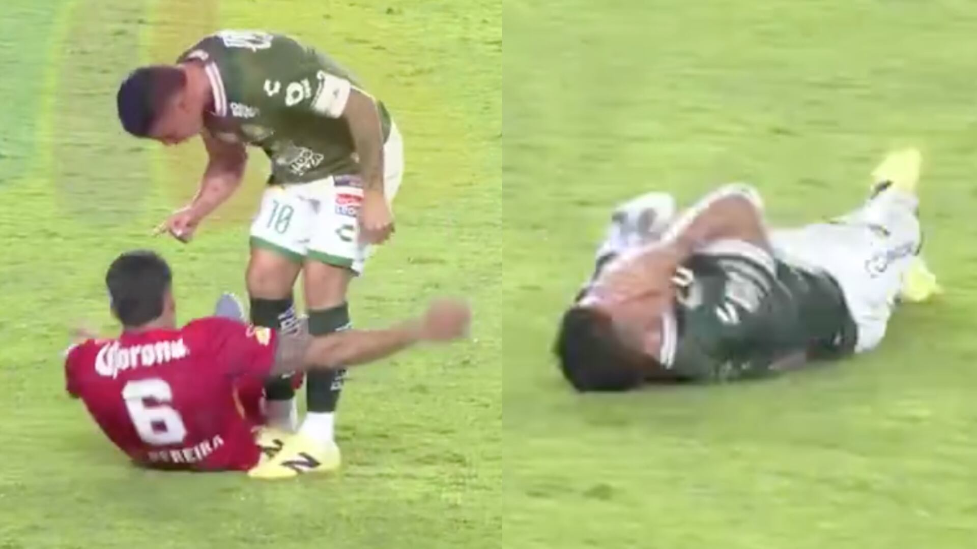 James Rodríguez salió a bravear a un rival, pero terminó en el piso y el árbitro lo castigó