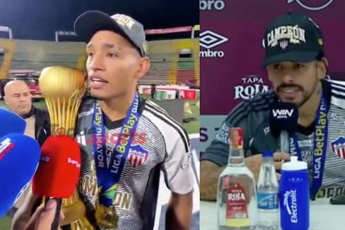 “Tienen que cerrar el cul*”, Jermain Peña y Javier Báez se fueron en contra de la prensa tras ganar la estrella 11 con Junior