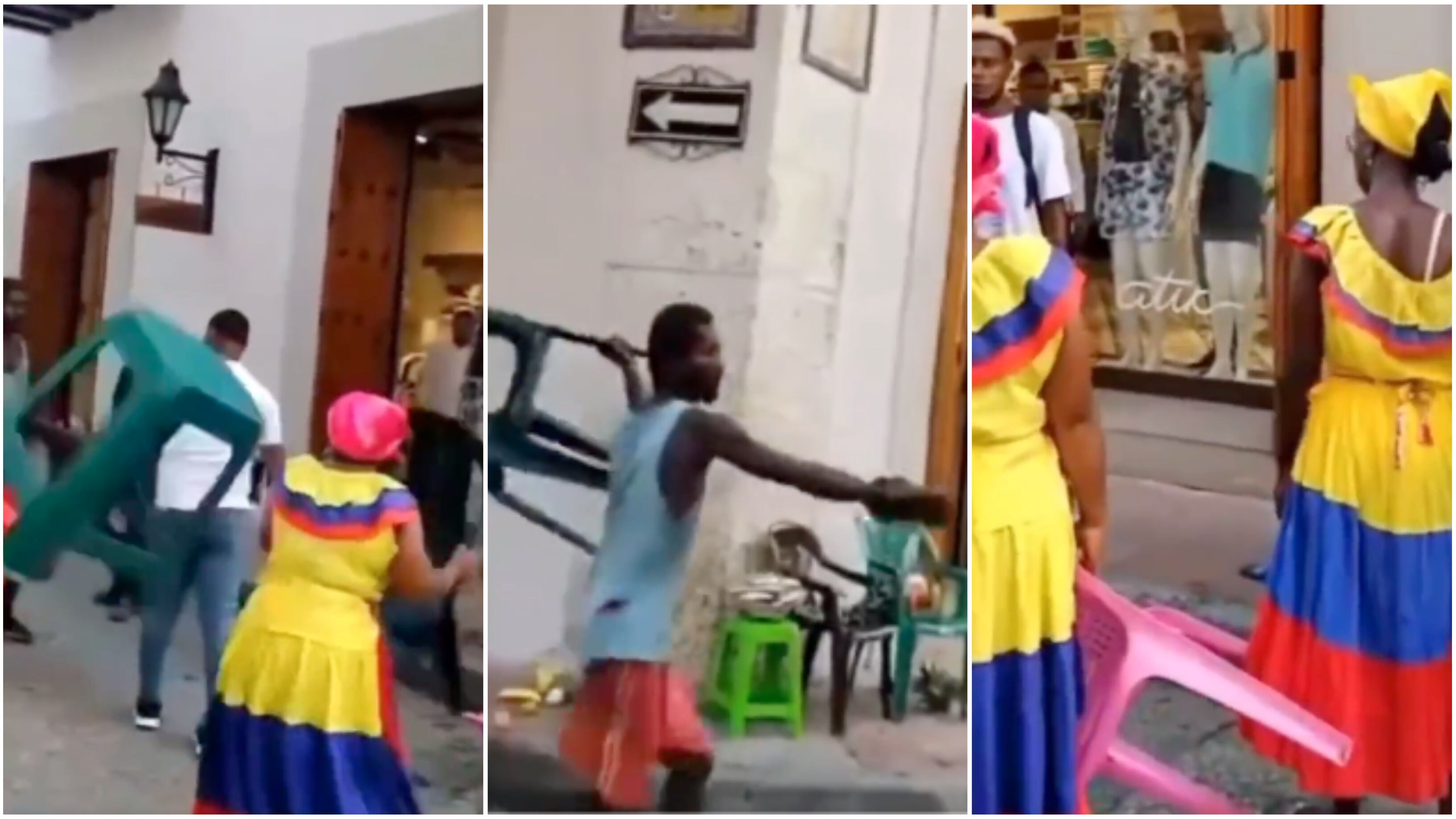 Palenqueras peleando en Cartagena