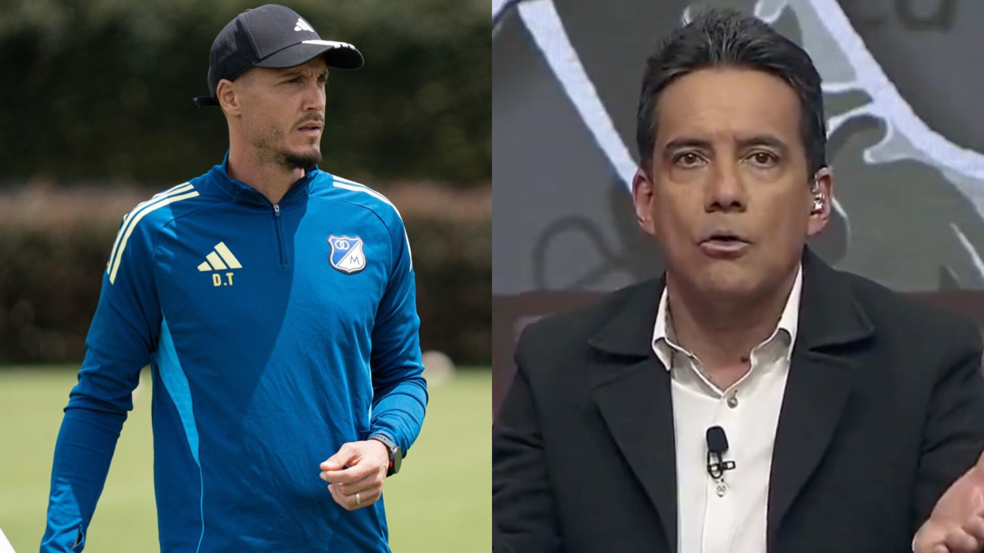 David González y Carlos Orduz - Fotos: Redes sociales de Millonarios y de ESPN