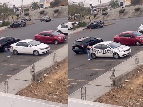 Por infiel, su ex le dejó un “bonito recuerdo” en el carro