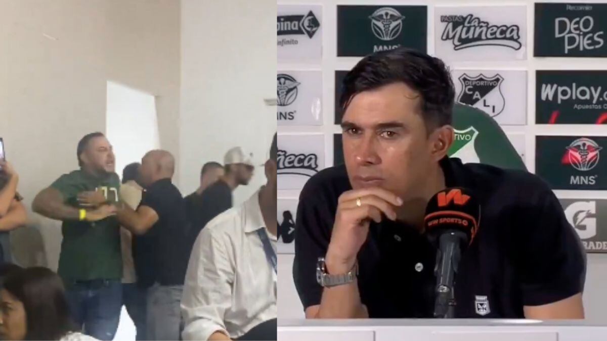 Un hincha insultó al técnico del Atlético Nacional luego de su derrota ante el Deportivo Cali
