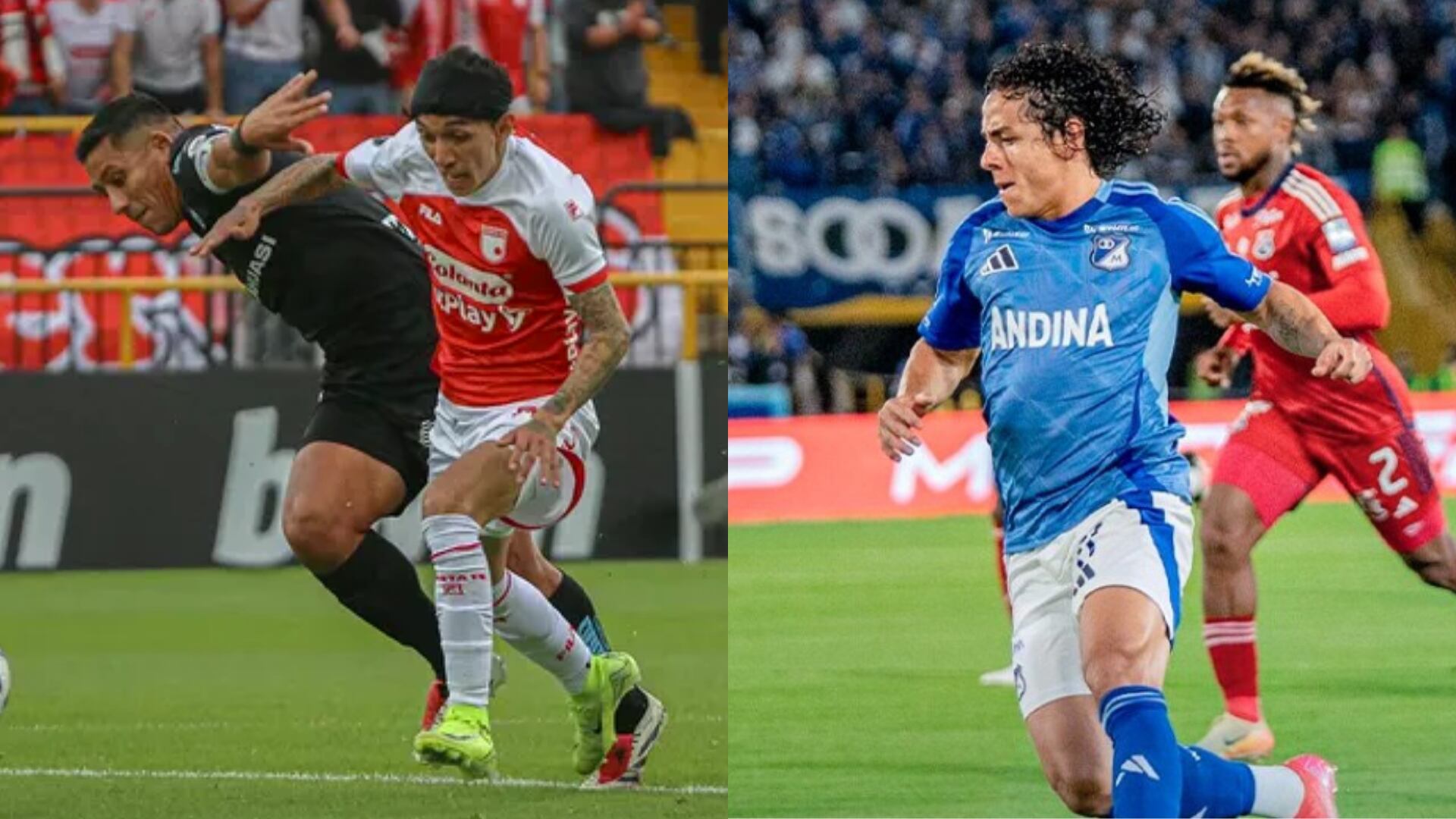 Santa Fe y Millonarios - Fotos: Redes sociales