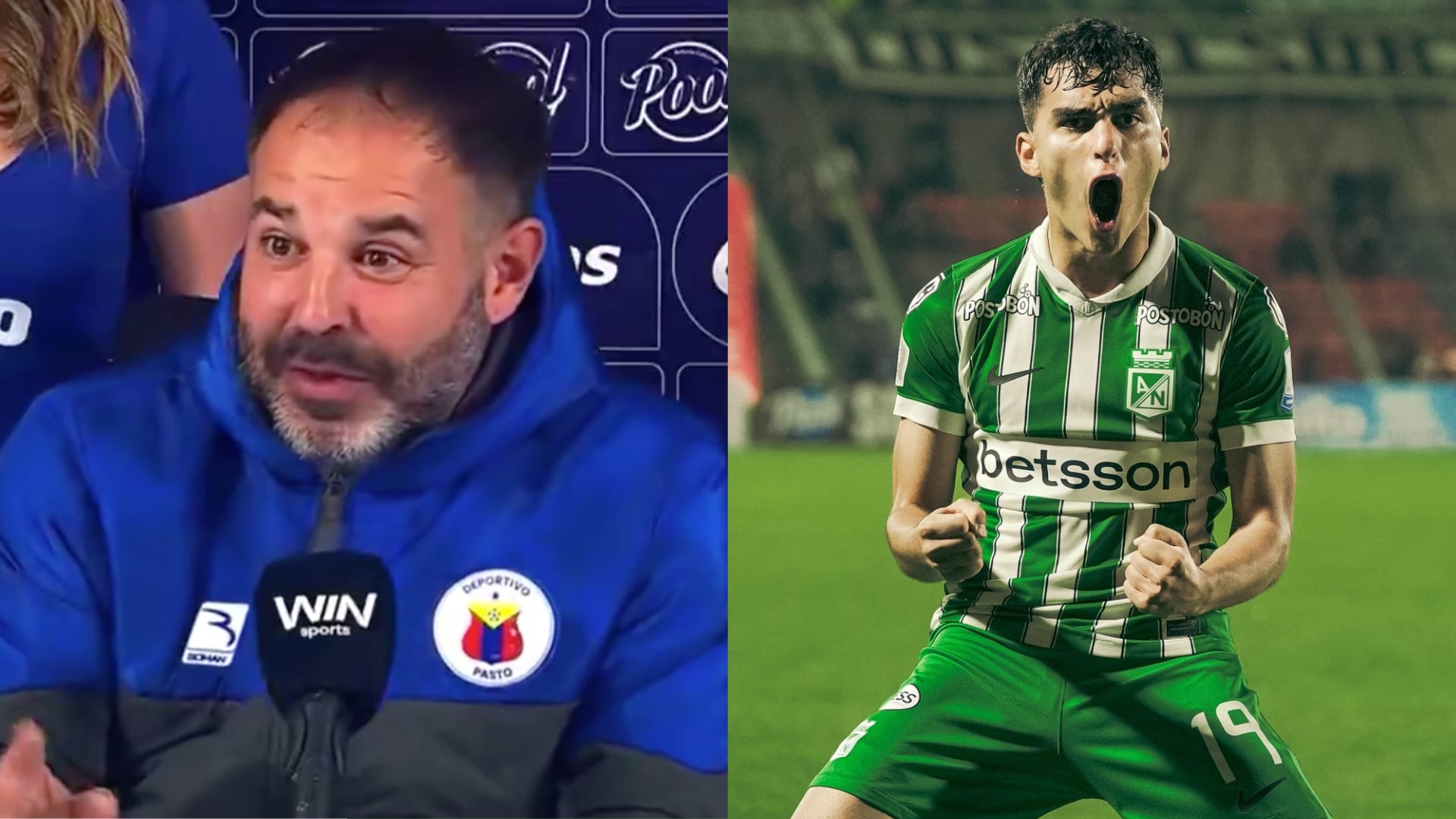 Jonathan Risueño y Atlético Nacional - Fotos: Rueda de prensa y redes del equipo tomadas el 31 de marzo del 2026