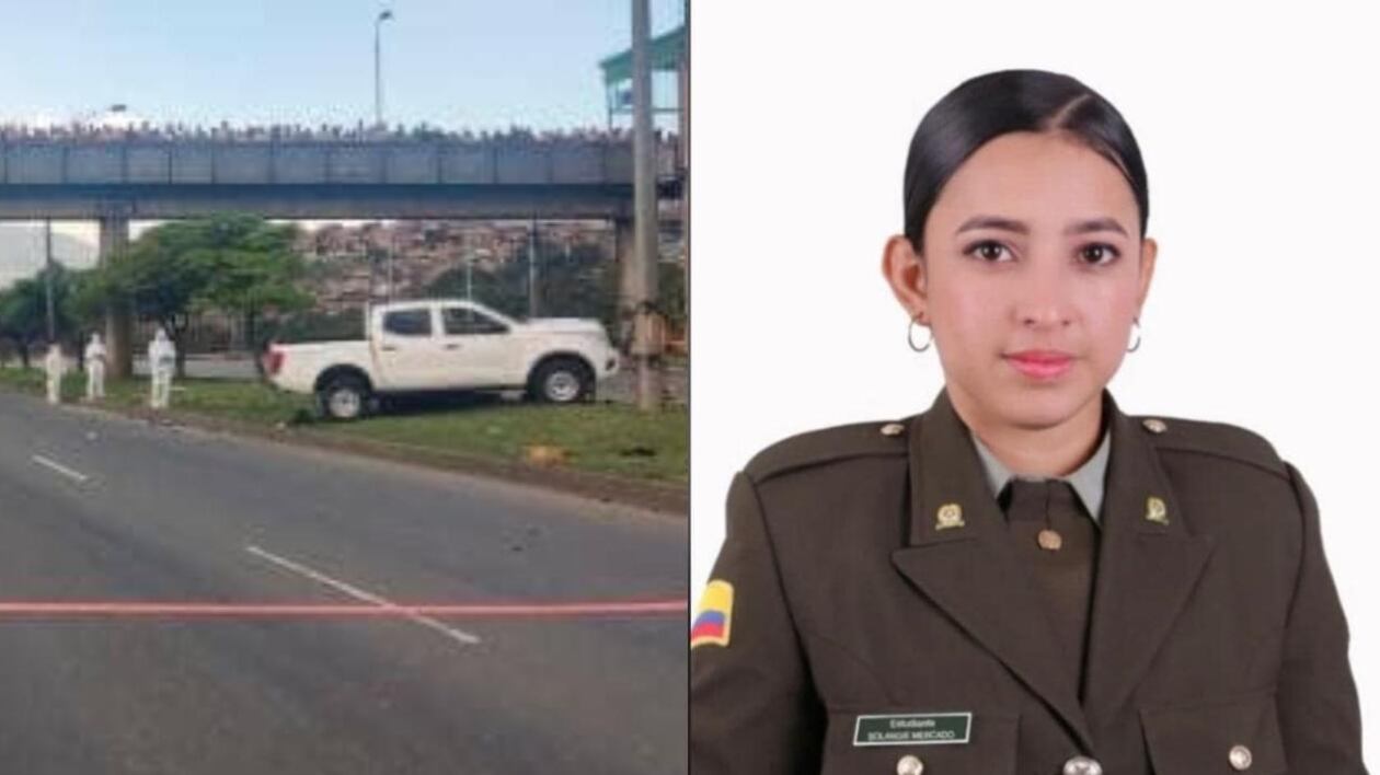 Patrullera muere en accidente de tránsito en Medellín.