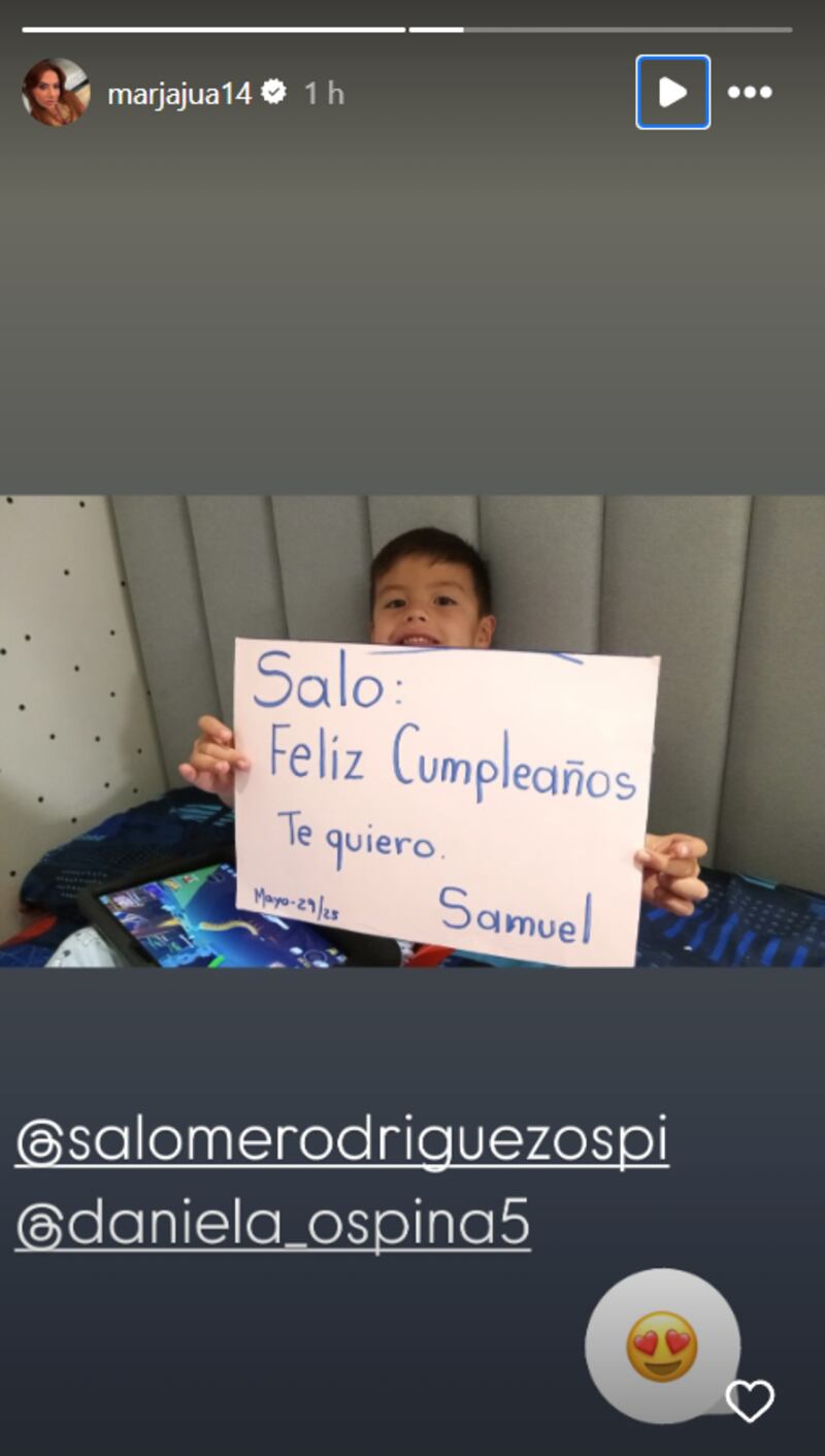 Salomé, hija de James Rodríguez recibió amorosa sorpresa de su hermano Samuel