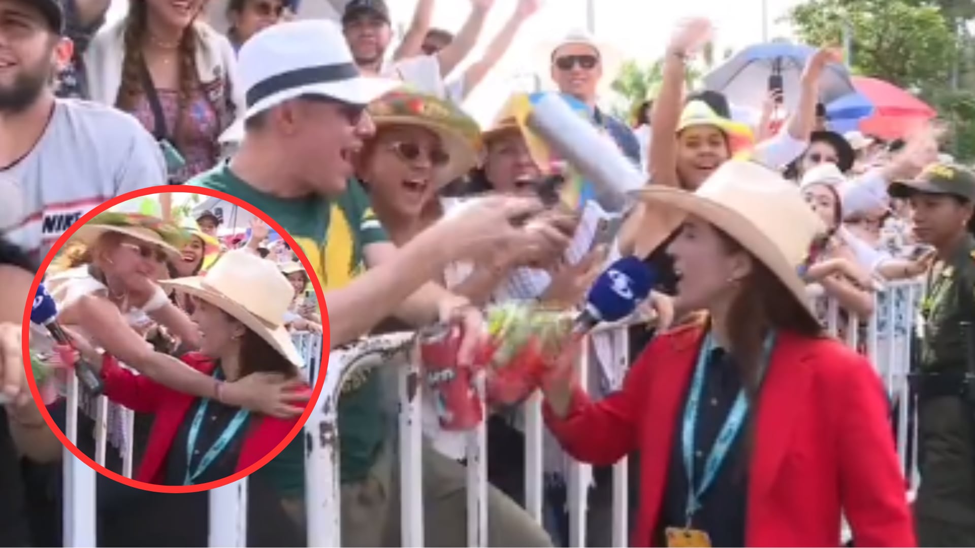 Érika Zapata tuvo peculiar inconveniente en pleno reportaje