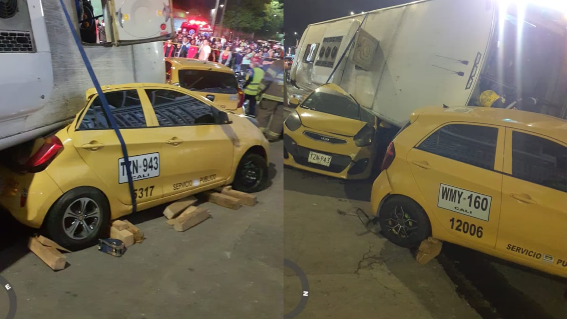 Choque múltiple en Cali.