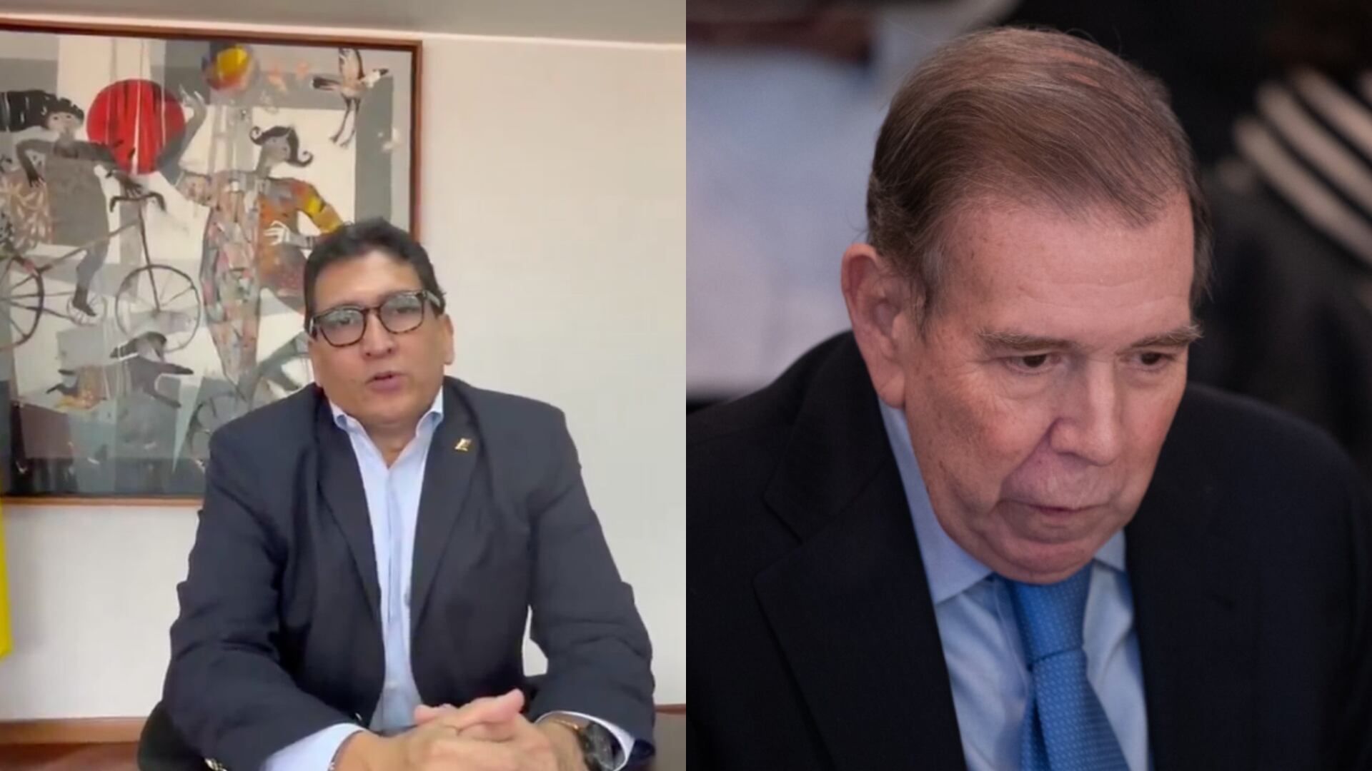 Embajador de Colombia en Venezuela, Milton Rengifo y Edmundo González.