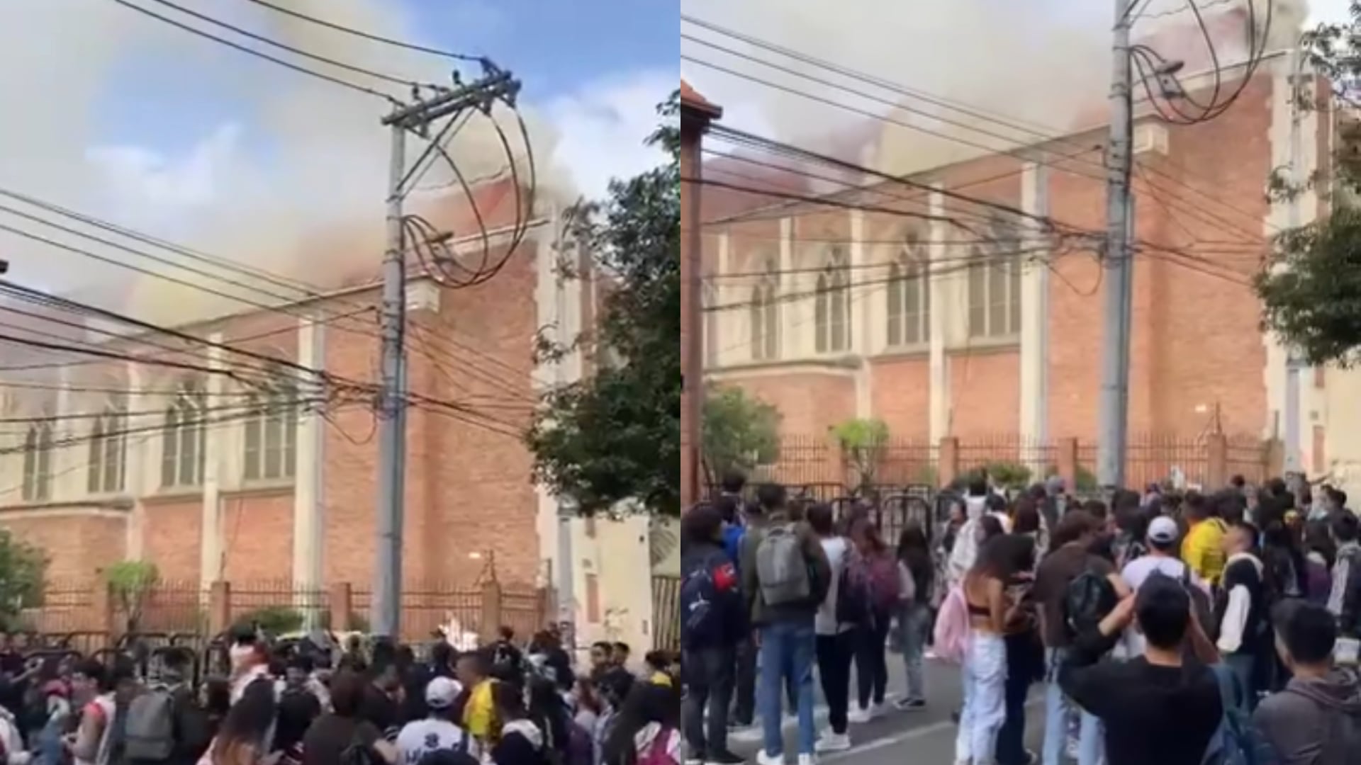Incendio en la Universidad Católica