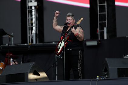 Las Ultrasónicas, de México, durante su presentación en Rock al Parque 2022 en Bogotá.
