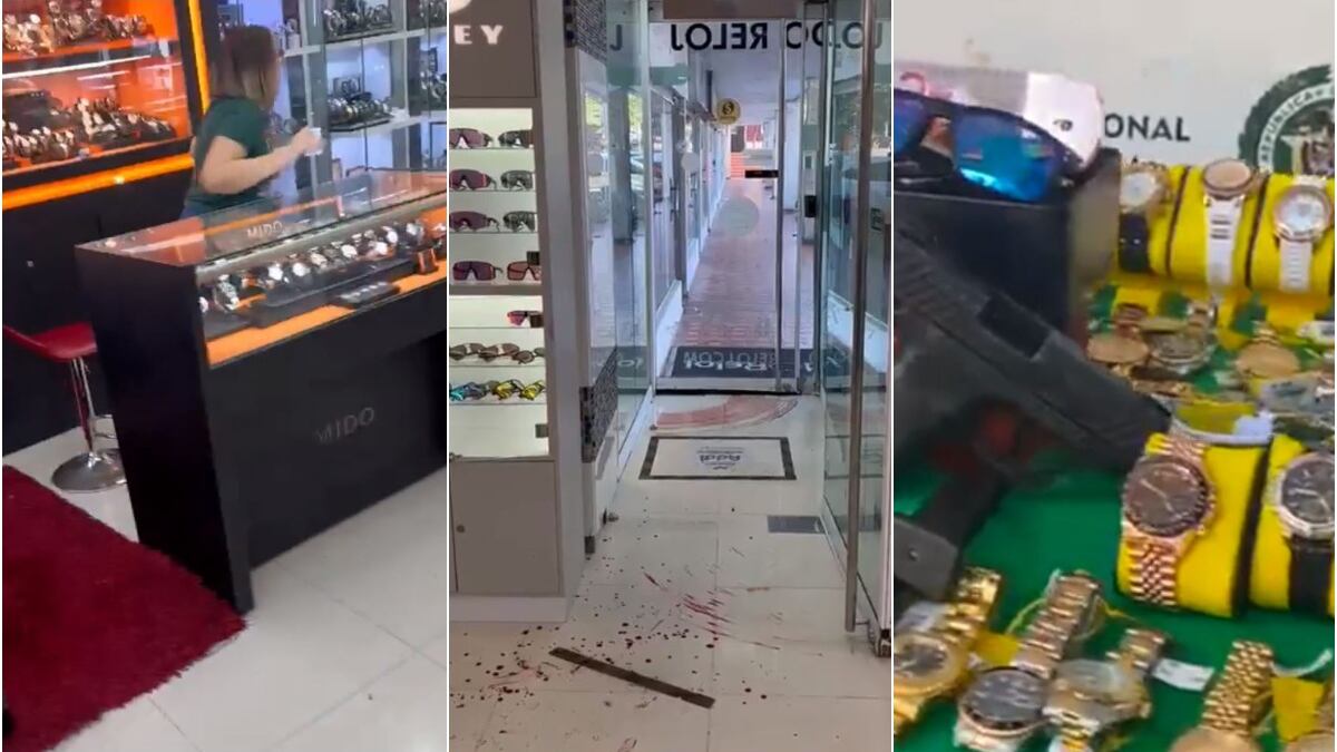 Balacera en joyería, en medio de un atraco, dejó un asaltante fallecido