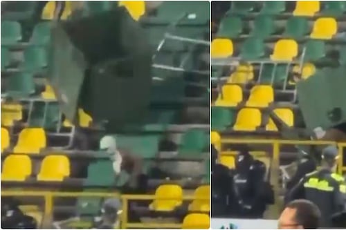 Hincha del Cartagena fue atrapado por contenedor de basura en medio de disturbios