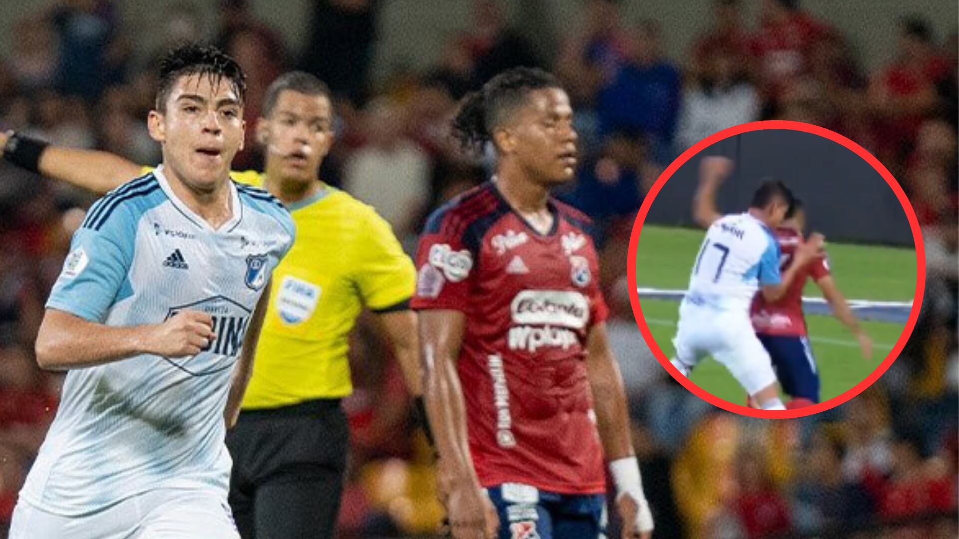 Anderson Plata protagonizó escandalosa jugada de penal en Medellín vs. Millonarios.