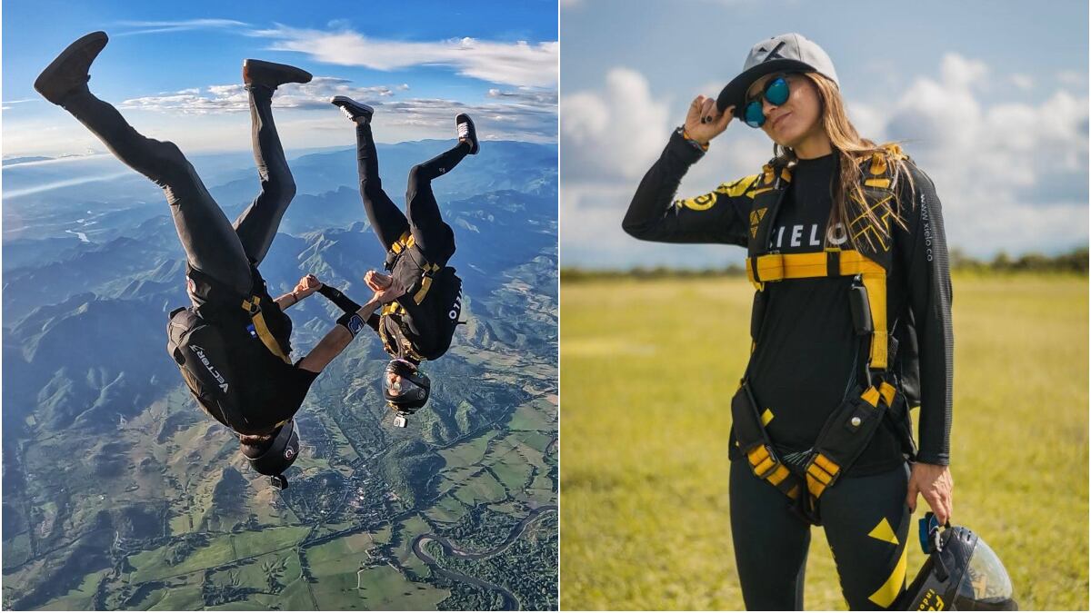 Dos colombianos retan las alturas en busca de un récord mundial de paracaidismo
