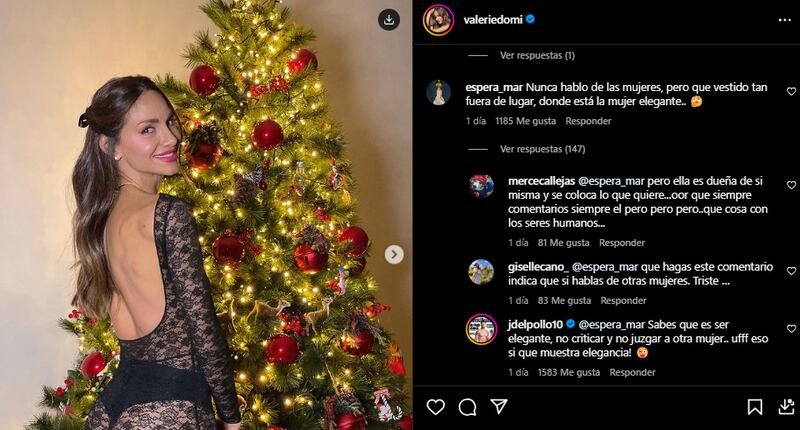 A Juan David Echeverri no le tembló el pulso para responderle a las mujeres que critican a Valerie Domínguez.