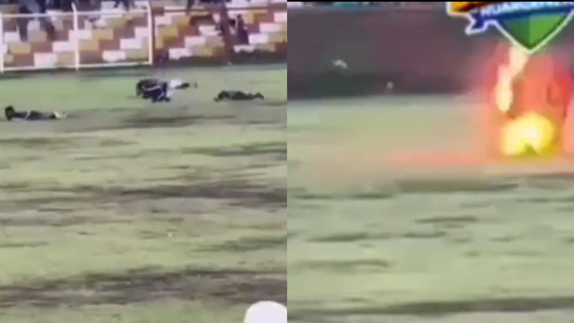 En video quedó captado como un rayo acabó con la vida de un futbolista en pleno partido
