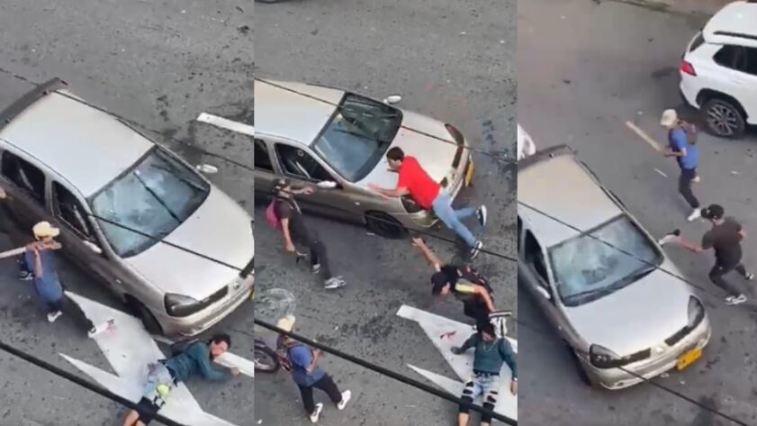 Riña entre conductor y trabajadores informales en Bucaramanga