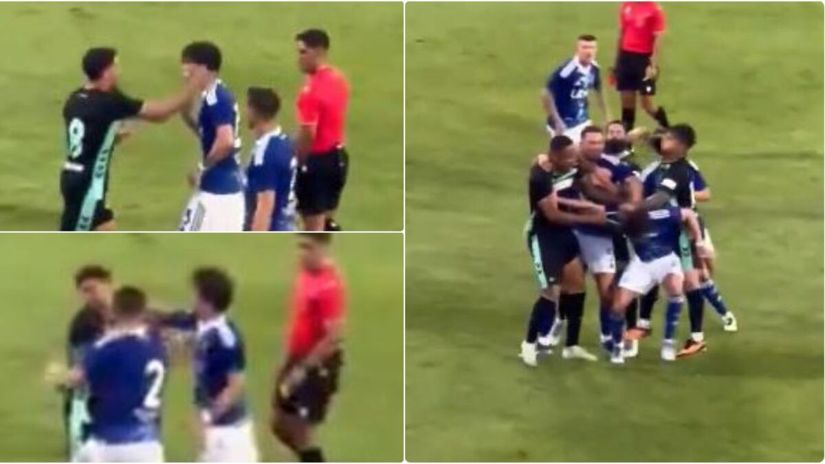 Cucho Hernández se metió a pelea en pleno partido y le terminó pegando hasta a un compañero