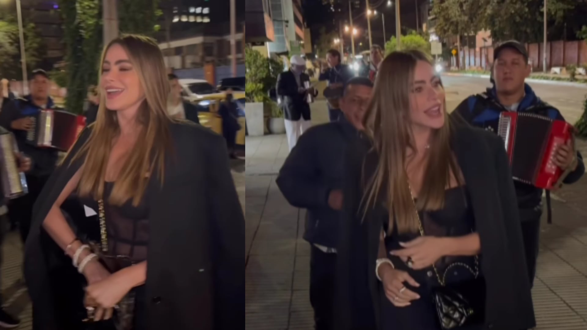 Sofía Vergara armó tremenda parranda vallenata en andén del norte de Bogotá
