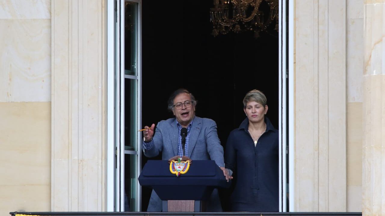 Gustavo Petro en la Casa de Nariño 1 de mayo
