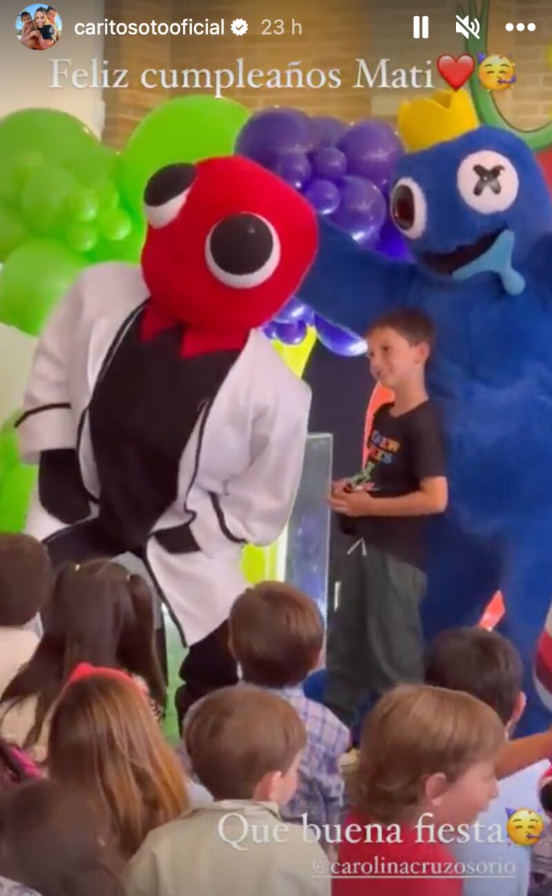 Carolina Soto y Carolina Cruz en el cumpleaños de Matías
