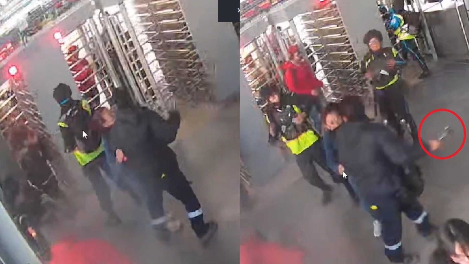 Sujeto le pegó con un martillo en la cabeza a un guarda de seguridad de TransMilenio