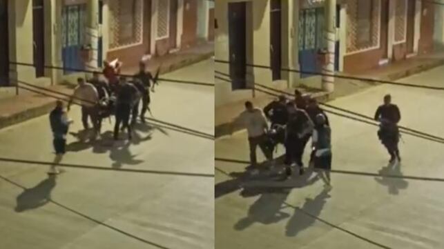 Foto del video del dramático rescate de cuerpo de soldado asesinado por francotirador del ELN.