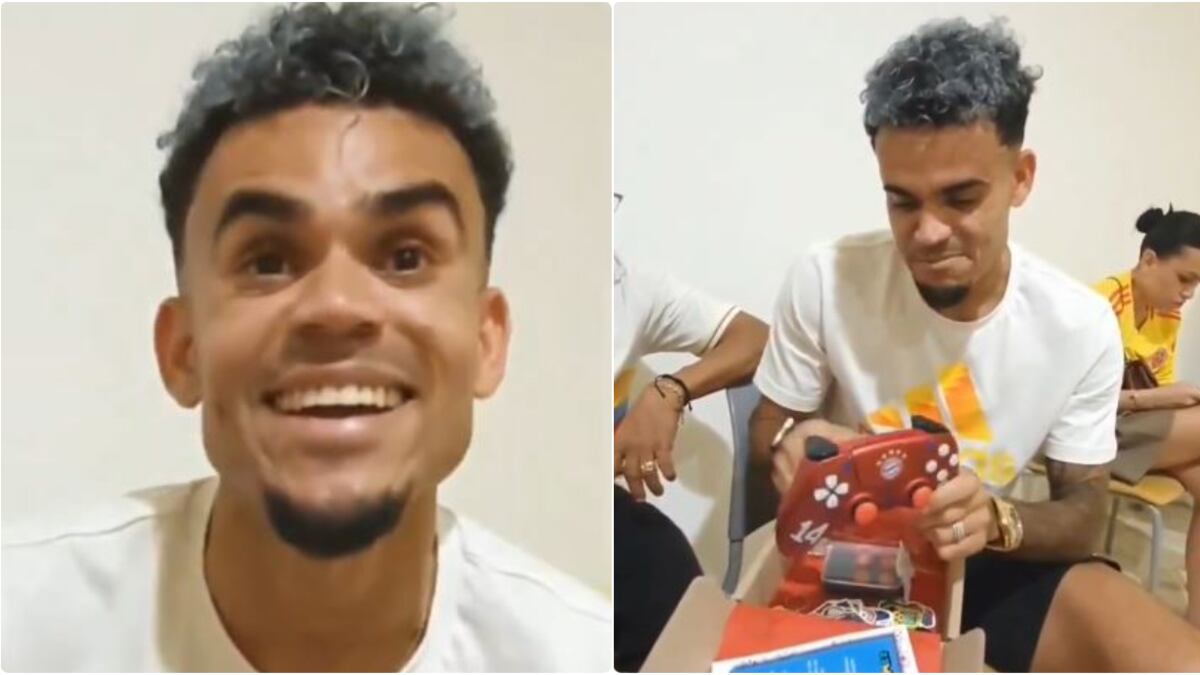 A Luis Díaz le regalaron control de Play Station marcado con el nombre de Diogo Jota