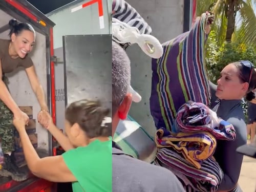 Andrea Valdiri dejó a un lado el Carnaval de Barranquilla y compartió su ayuda para los damnificados en Córdoba