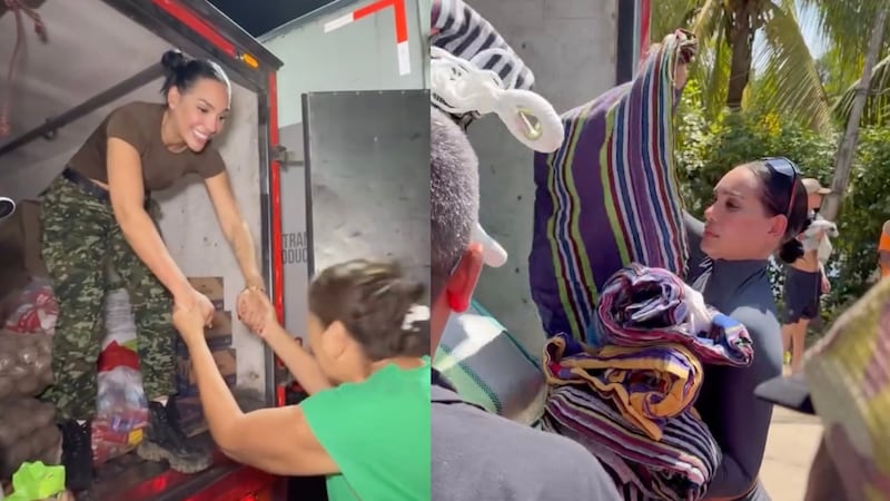 Andrea Valdiri dejó a un lado el Carnaval de Barranquilla y compartió su ayuda para los damnificados en Córdoba