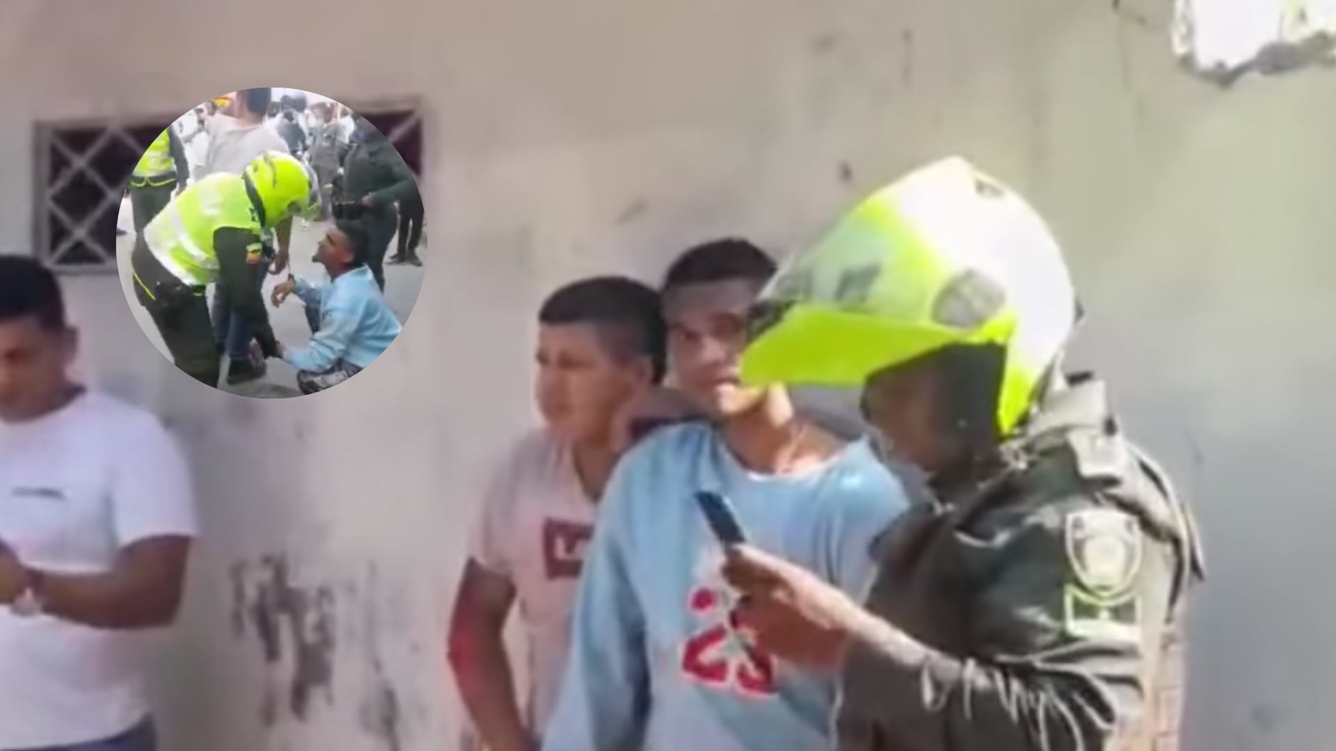 Montaje captura delincuentes Barranquilla.