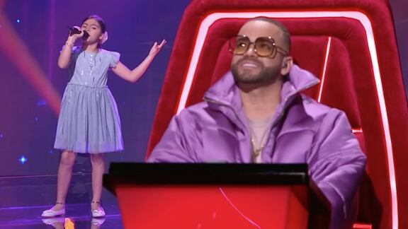 Luciana en las audiciones a ciegas de La Voz Kids.