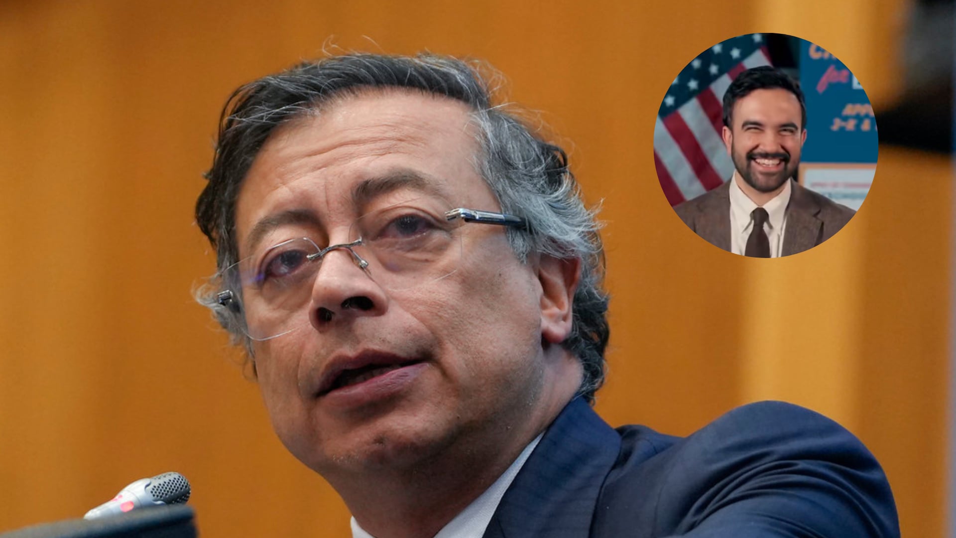 Presidente Gustavo Petro y Zohran Mamdani, alcalde de Nueva York.