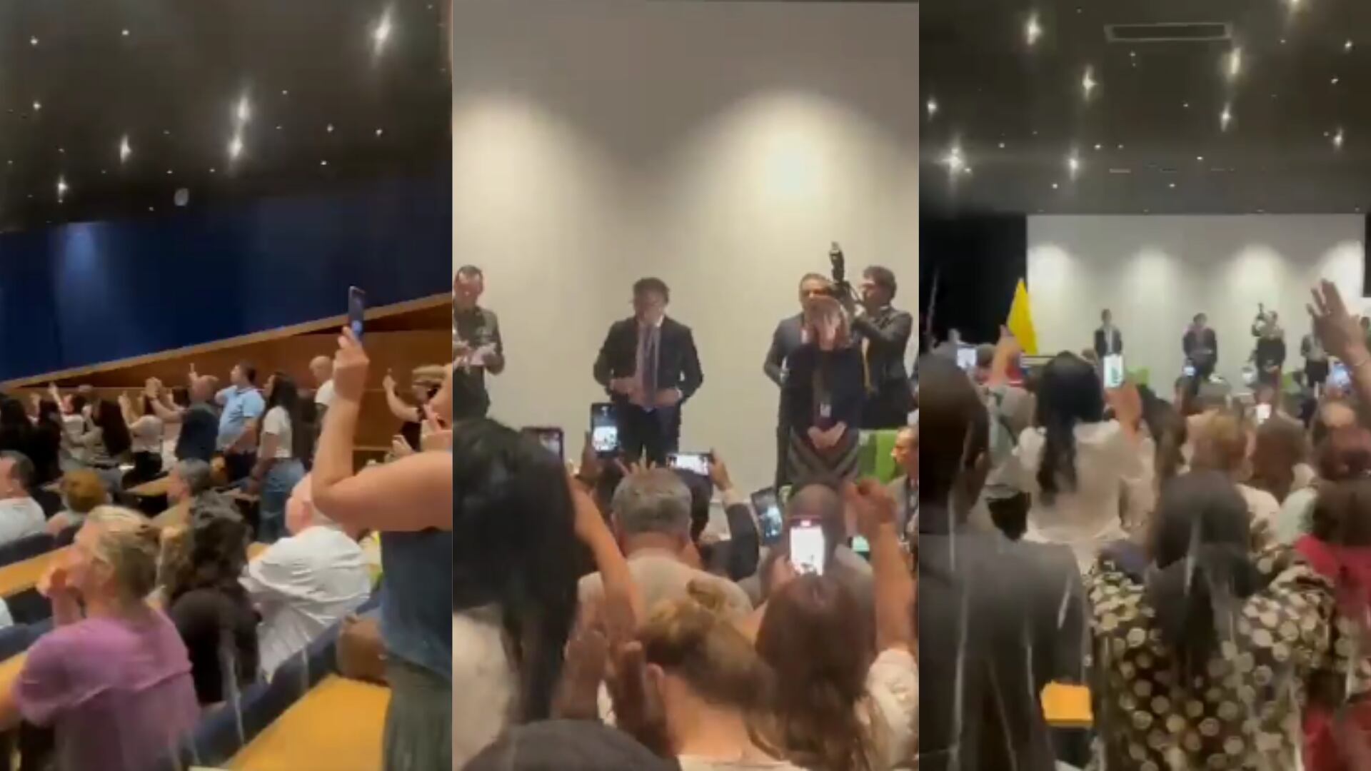 Petro en Paris: fue recibido por colombianos entre gritos y arengas