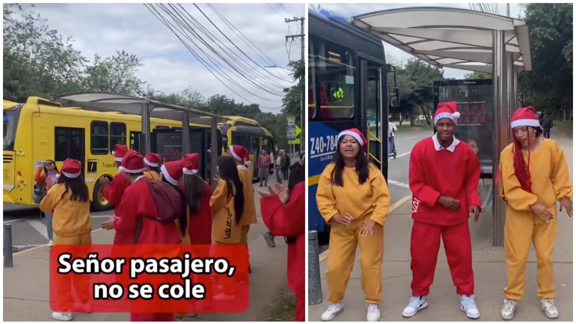 TransMilenio se sumó a la fiesta navideña y compuso villancicos para que la gente no se cuele (IMG: TransMilenio)