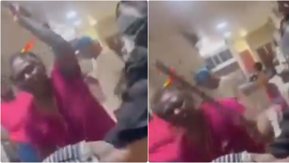 Abuelita agarró a palo a su nieto al enterarse que habría participado en un intento de robo