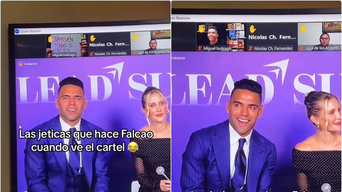 Falcao gozó como niño chiquito ante las ocurrencias de un seguidor en plena conferencia