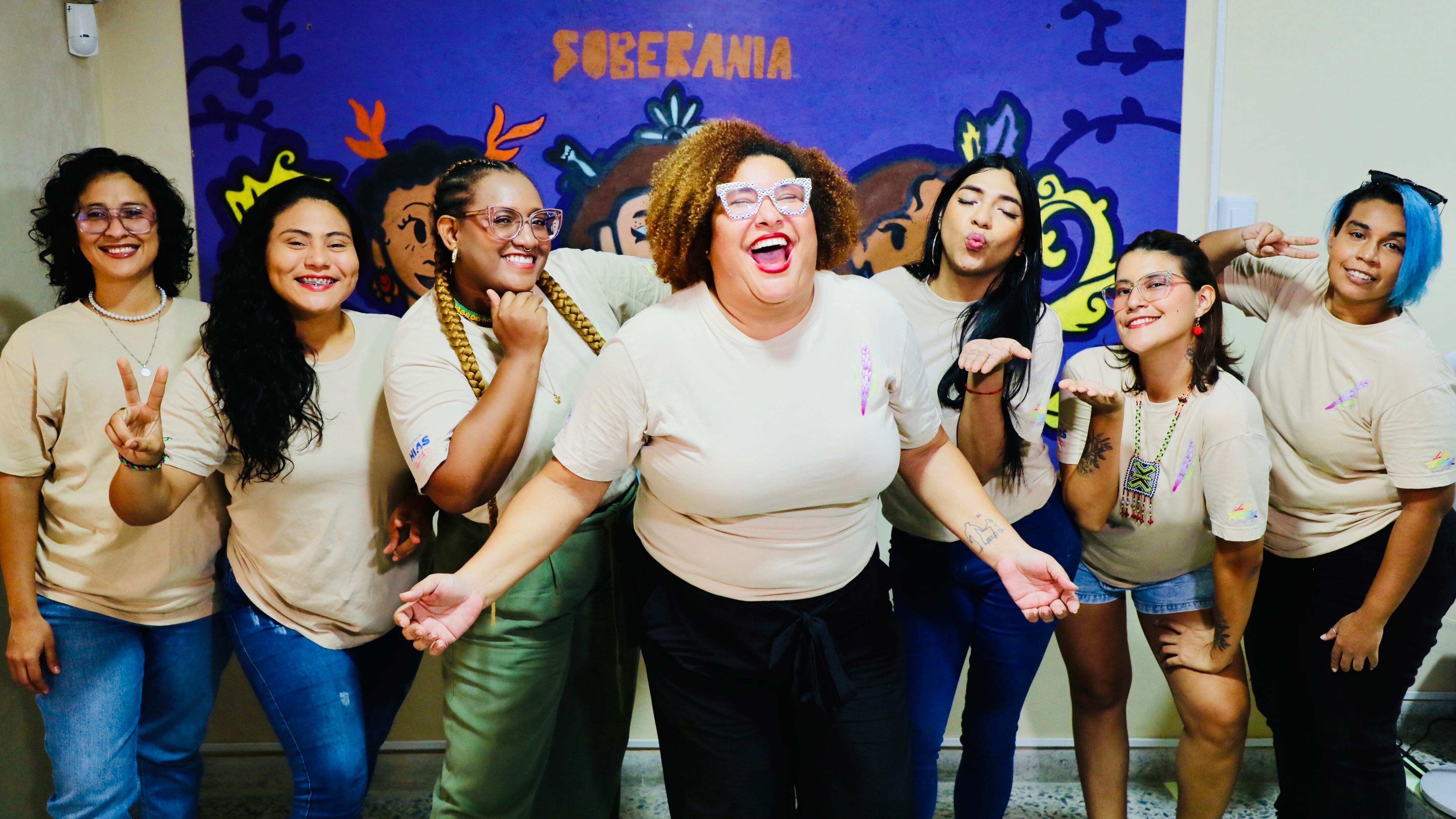 Foto de las integrantes de la Corporación LBT Raras no tan Raras en Barranquilla.