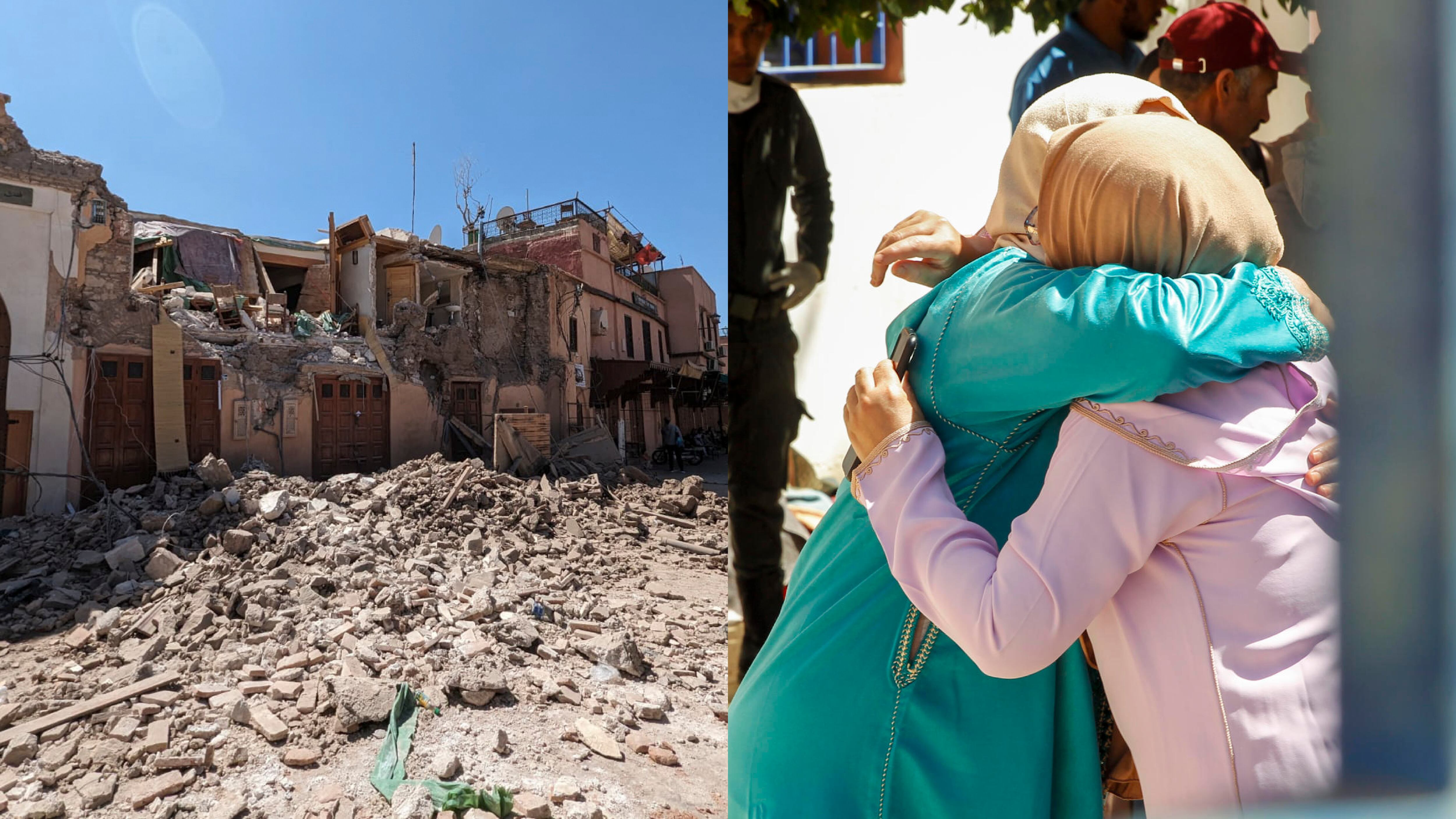 Impactantes imágenes del momento del devastador terremoto en Marruecos