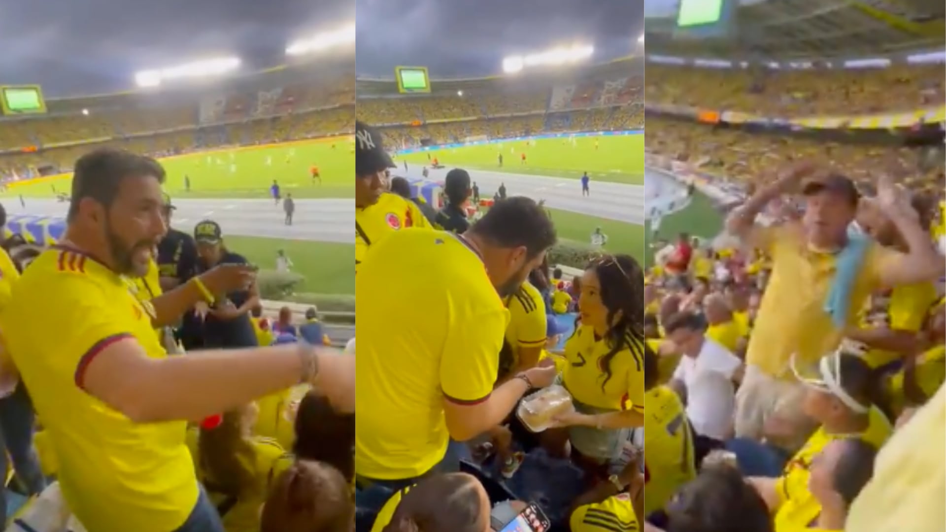 Durante partido de Colombia vs Venezuela, Agmeth Escaf terminó insultado y le lanzaron una cerveza a la cara