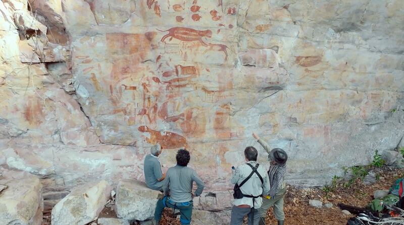 Foto de mural en Chiribiquete.