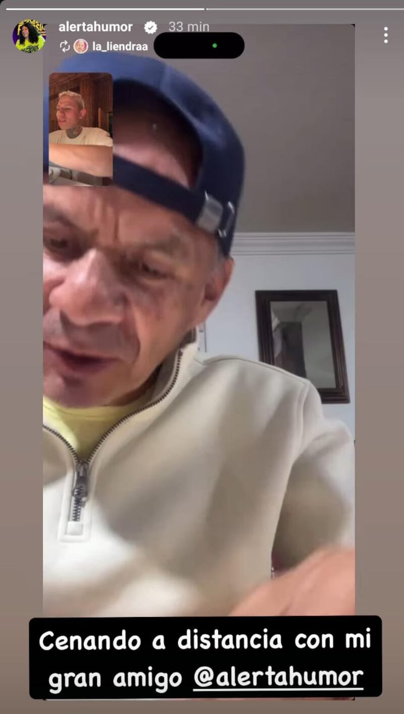 La Liendra y Alerta, se reunieron virtualmente para reafirmar su amistad lejos de La Casa de los Famosos