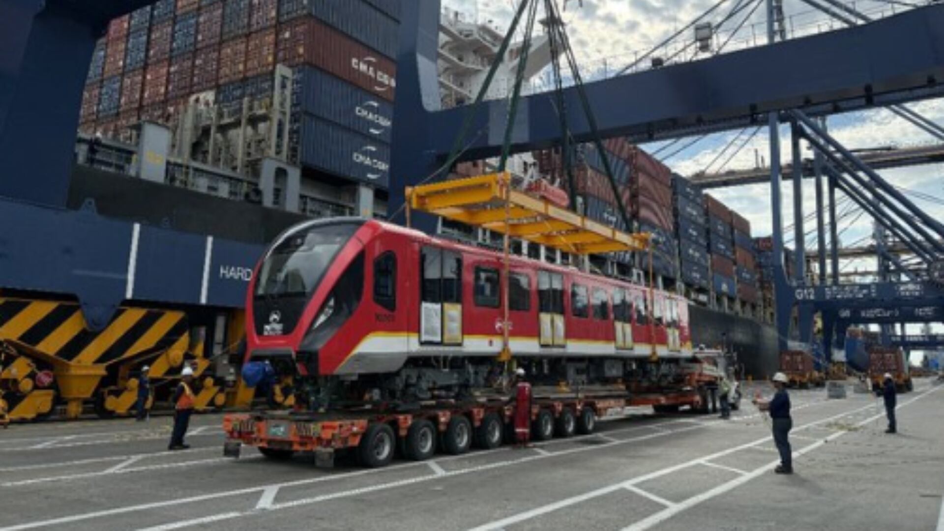 Segundo tren del Metro de Bogotá ya está en la ciudad.