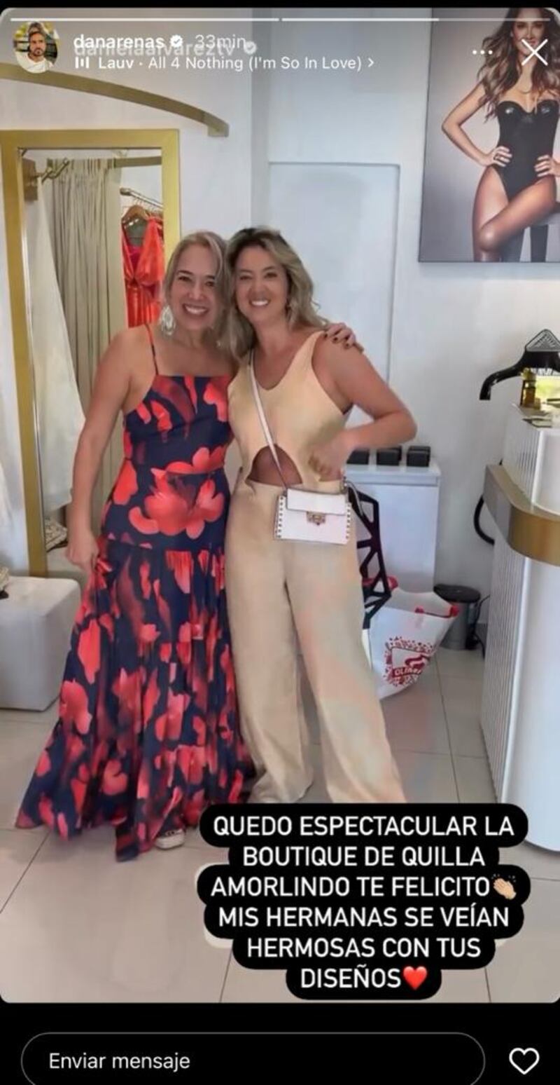 Daniel Arenas mostró lo orgulloso que está de Daniela Álvarez durante su llegada a Barranquilla