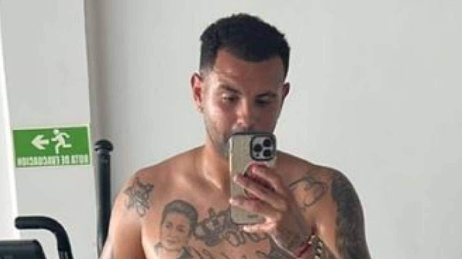 Edwin Cardona mostró su físico mientras entrenaba