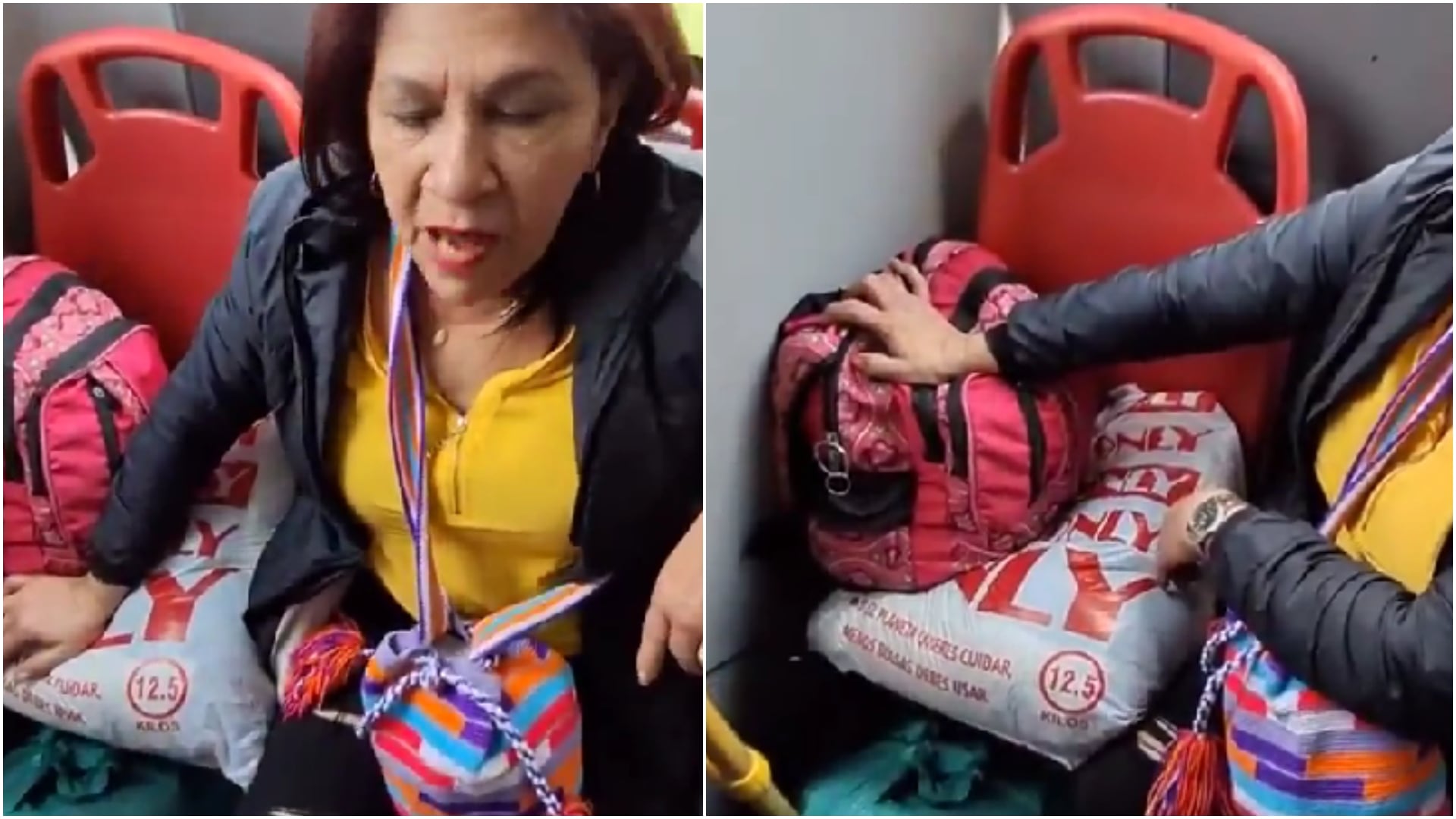 Mujer negó bajar sus maletas de silla de TransMilenio para dejar sentar a una embarazada