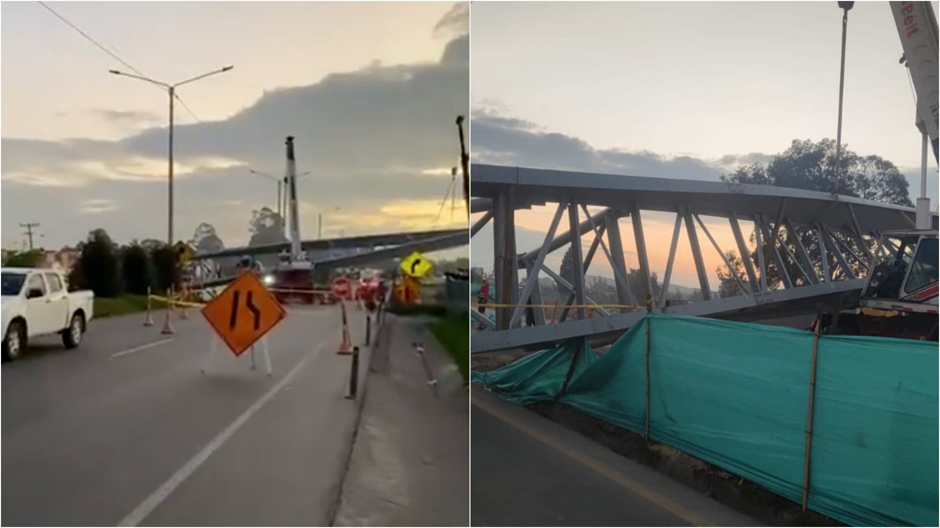 Colapsó puente en construcción en la vía Facatativá-Mosquera: ¿Qué sucedió y cómo afecta la movilidad? (Foto de rede s de la Secretaría de Movilidad de Cundinamarca)