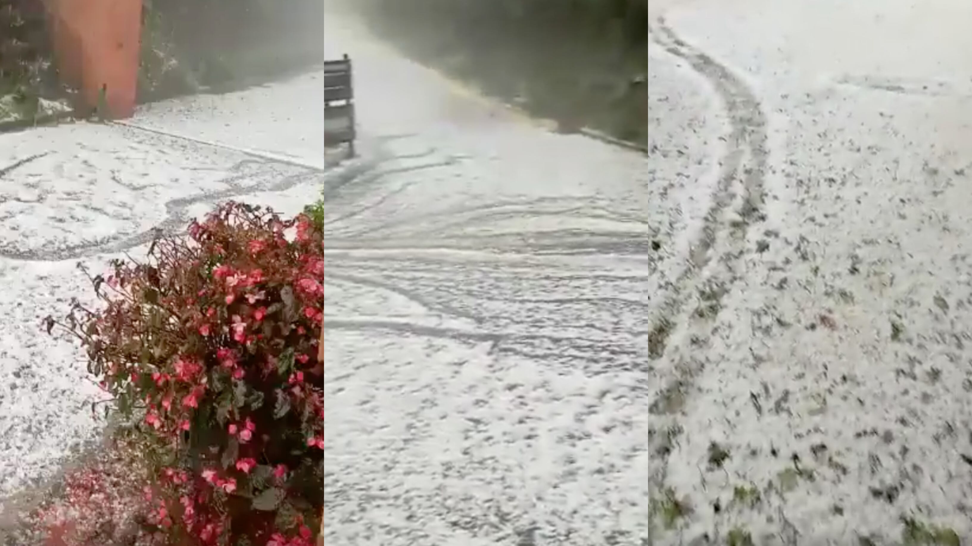 El martes 17 de enero cayó una fuerte granizada en Antioquia.