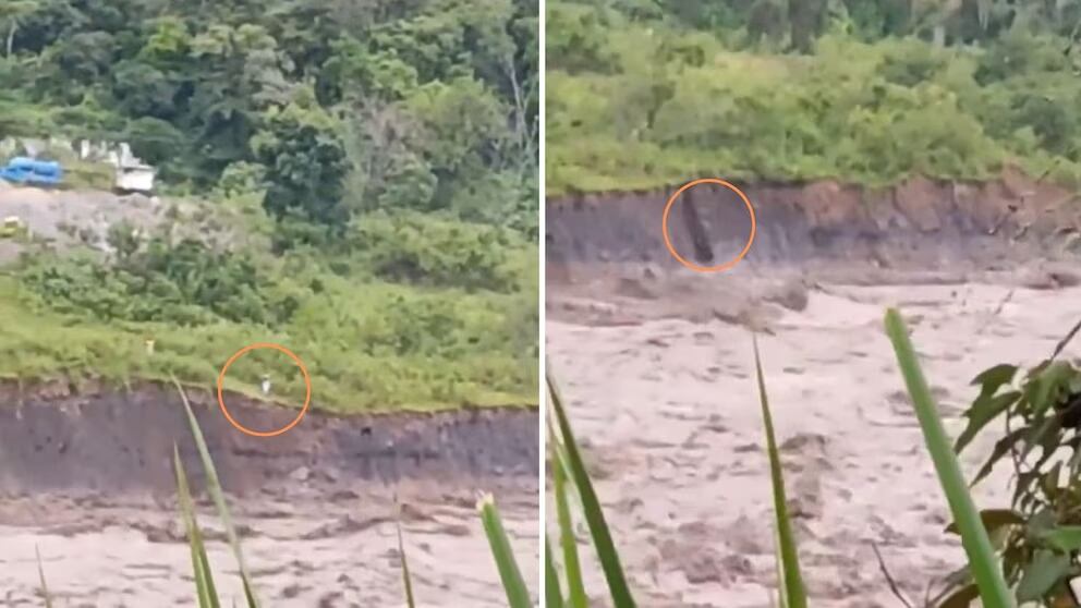 Valentina Chilito cayó al río Páez mientras grababa la creciente. Redes sociales